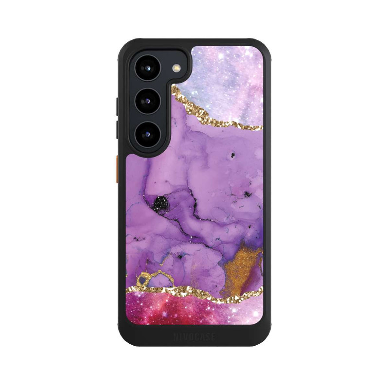 Galaxy S23 NIVOcore Purple Galaxy Glamour Marble