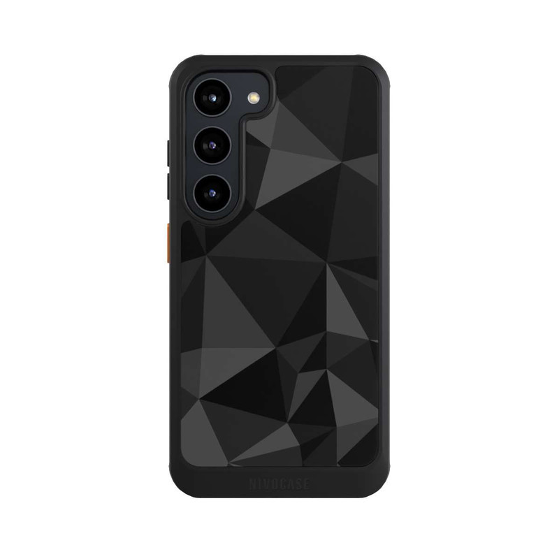 Galaxy S23 NIVOcore Polygon Pattern Black