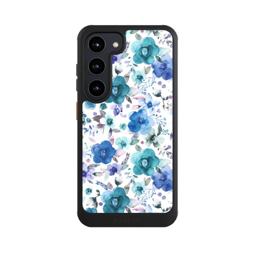 Samsung Galaxy S23 NIVOcore Bouquets de fleurs d'hiver bleu