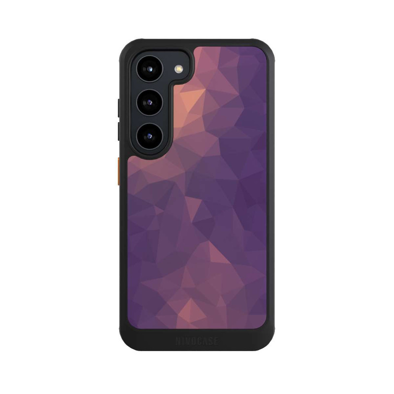 Galaxy S23 NIVOcore Polygonal Mosaic Rot/Violett
