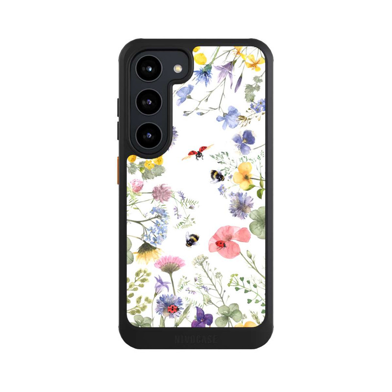 Galaxy S23 NIVOcore Bunte Frühlingsblumen und Bienen