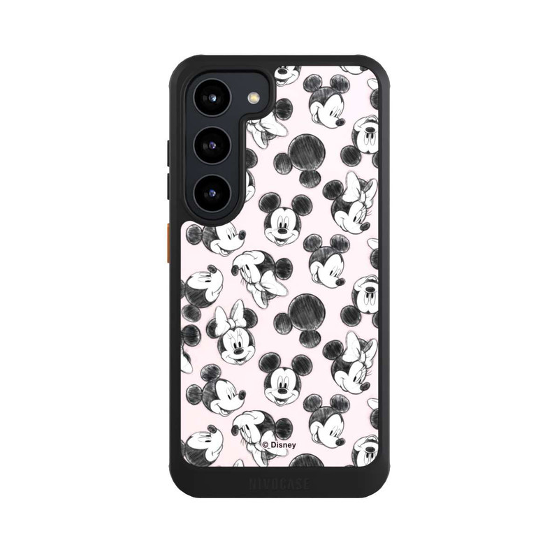 Galaxy S23 NIVOcore Minnie & Mickey Many Faces Pink