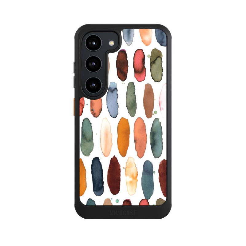 Galaxy S23 NIVOcore Aquarellstriche aus mineralischem Terrakotta