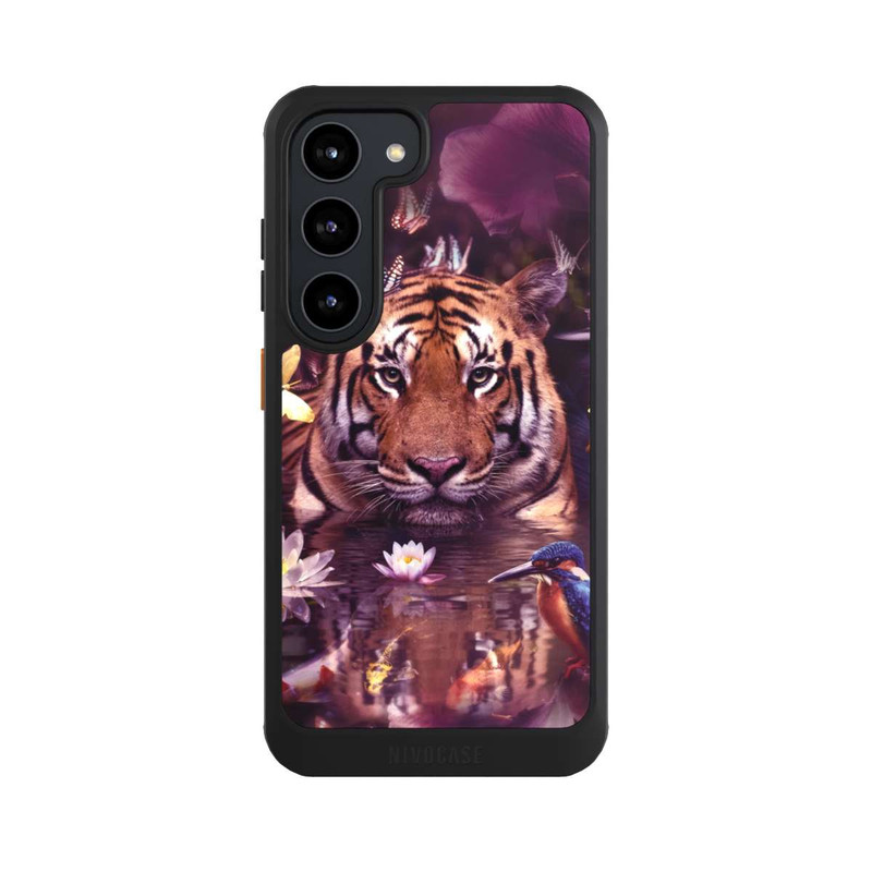 Galaxy S23 NIVOcore Tiger Blumenrahmen
