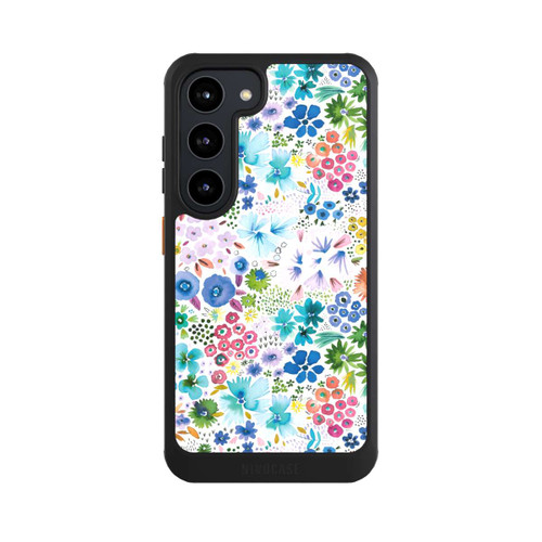 Samsung Galaxy S23 NIVOcore Kunstvolle kleine Frühlingsblumen blau