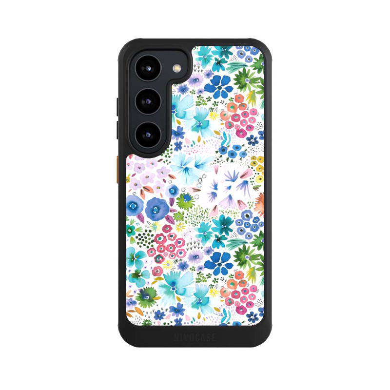 Galaxy S23 NIVOcore Petites Fleurs de Printemps Bleues