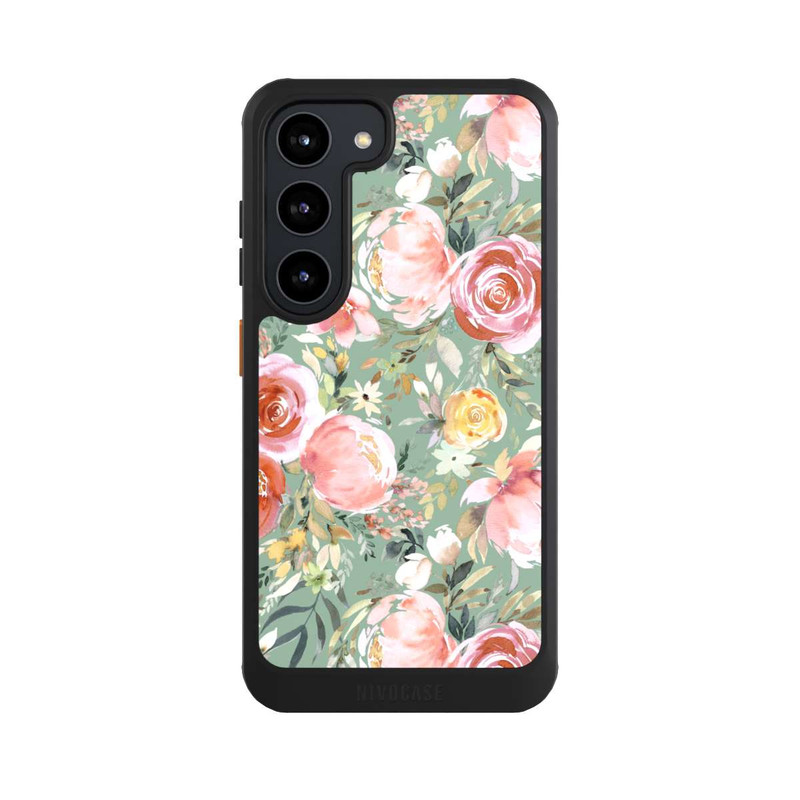 Galaxy S23 NIVOcore Pastellfarbener Pfingstrosenstrauß