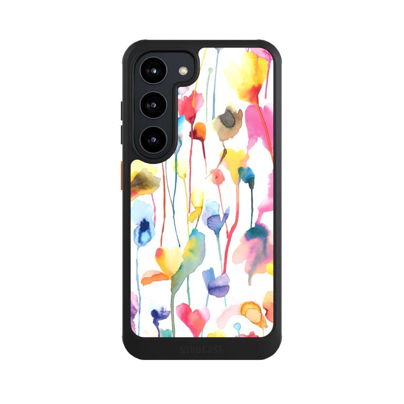 Galaxy S23 NIVOcore Aquarell Wildblumen bunt