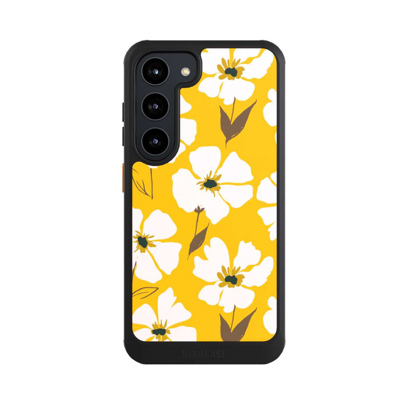 Galaxy S23 NIVOcore Blumenwiese auf Gelb Ocker