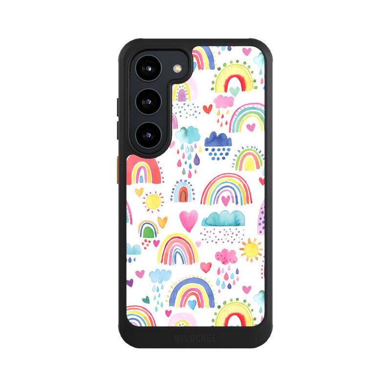Galaxy S23 NIVOcore Lovely Rainbows Multi Rouge