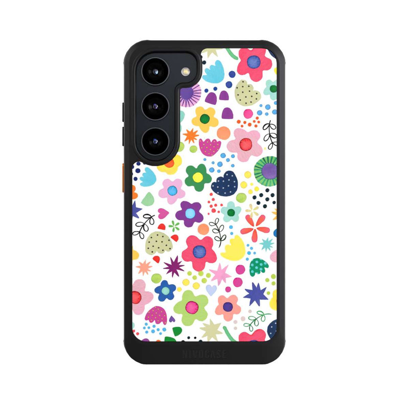 Galaxy S23 NIVOcore Psychedelic Flowers Colorful