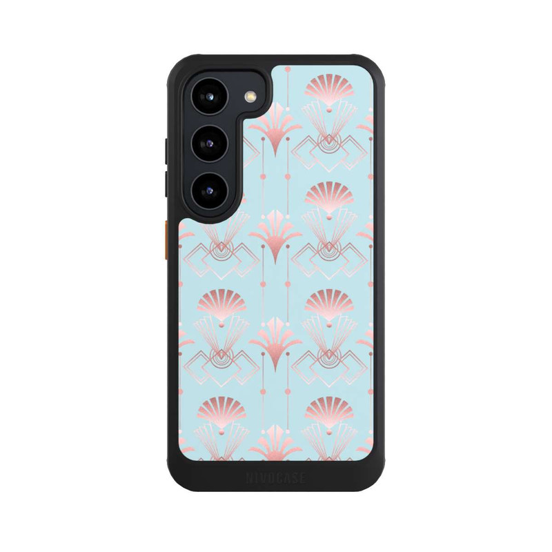 Galaxy S23 NIVOcore Art Deco Rose Gold Elegance Blue