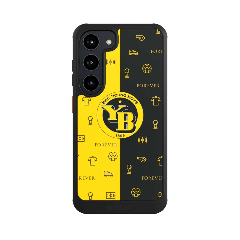 Galaxy S23 NIVOcore BSC YB Jaune Noir Motif