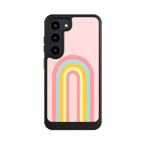 Samsung Galaxy S23 NIVOcore Rosa Pastell Regenbogen lang