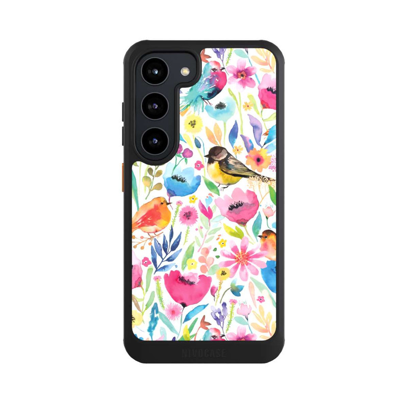 Galaxy S23 NIVOcore Wunderliche Vögel und Blumen