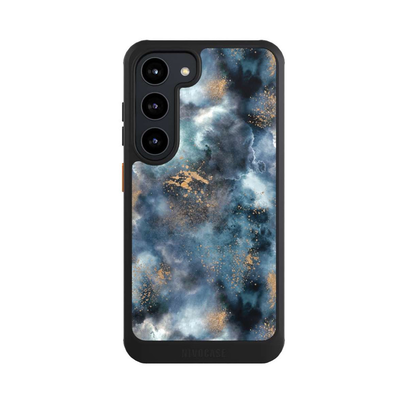 Galaxy S23 NIVOcore Smoky Marble Watercolor Navy
