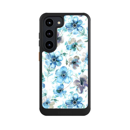 Samsung Galaxy S23 NIVOcore Blaues Blumenmuster Trendy