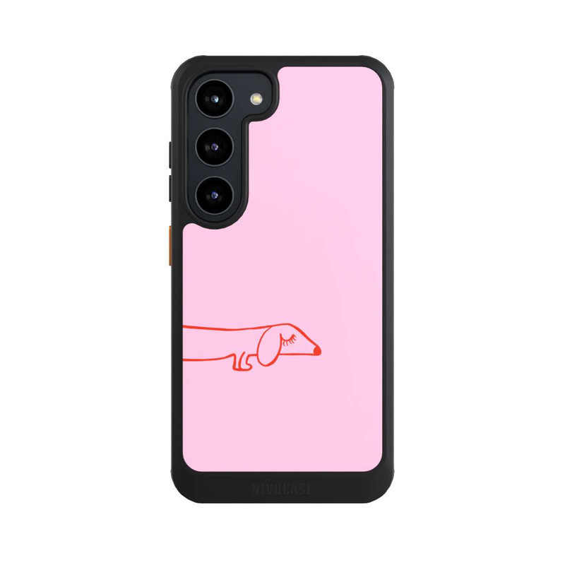 Galaxy S23 NIVOcore Dachshund Illustration Pink