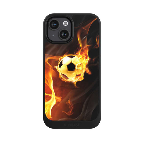 Apple iPhone 15 NIVOcore Fußball in Flammen