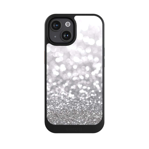 Apple iPhone 15 NIVOcore Pluie de Paillettes Argentées Look