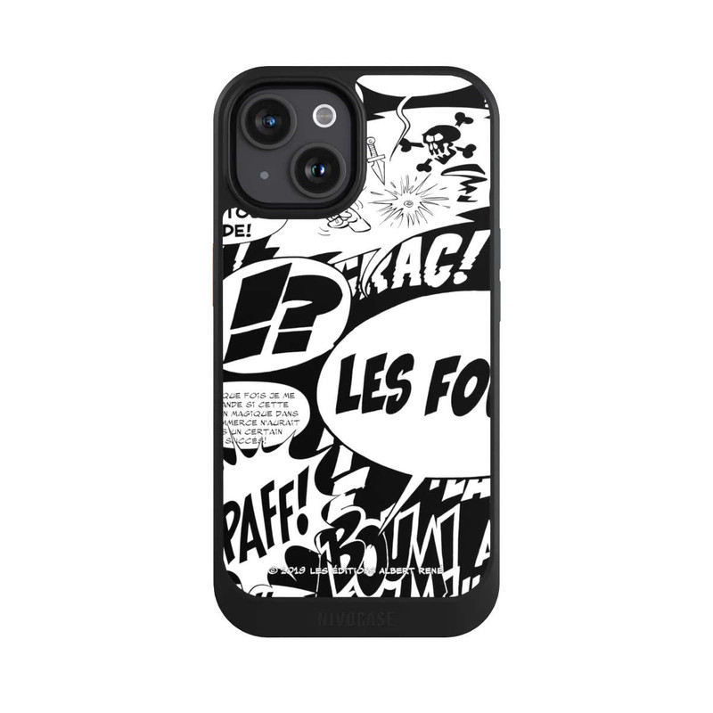 iPhone 15 NIVOcore Sprechblasen Asterix Schwarz