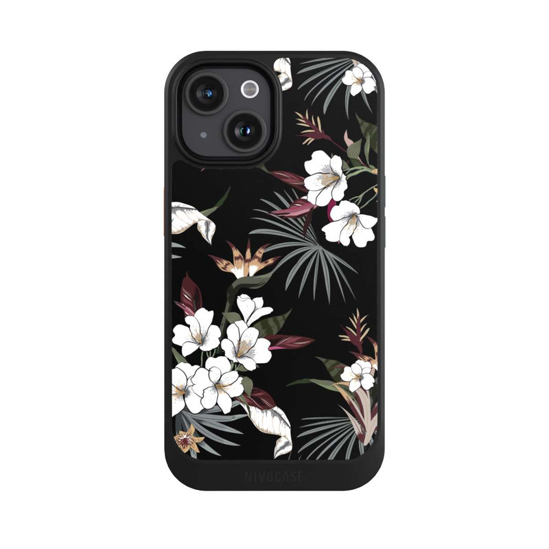 iPhone 15 NIVOcore Flowers Black
