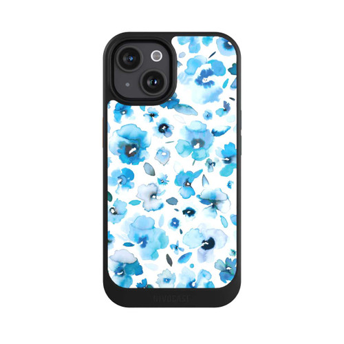 Apple iPhone 15 NIVOcore Blaue tropische Blumen