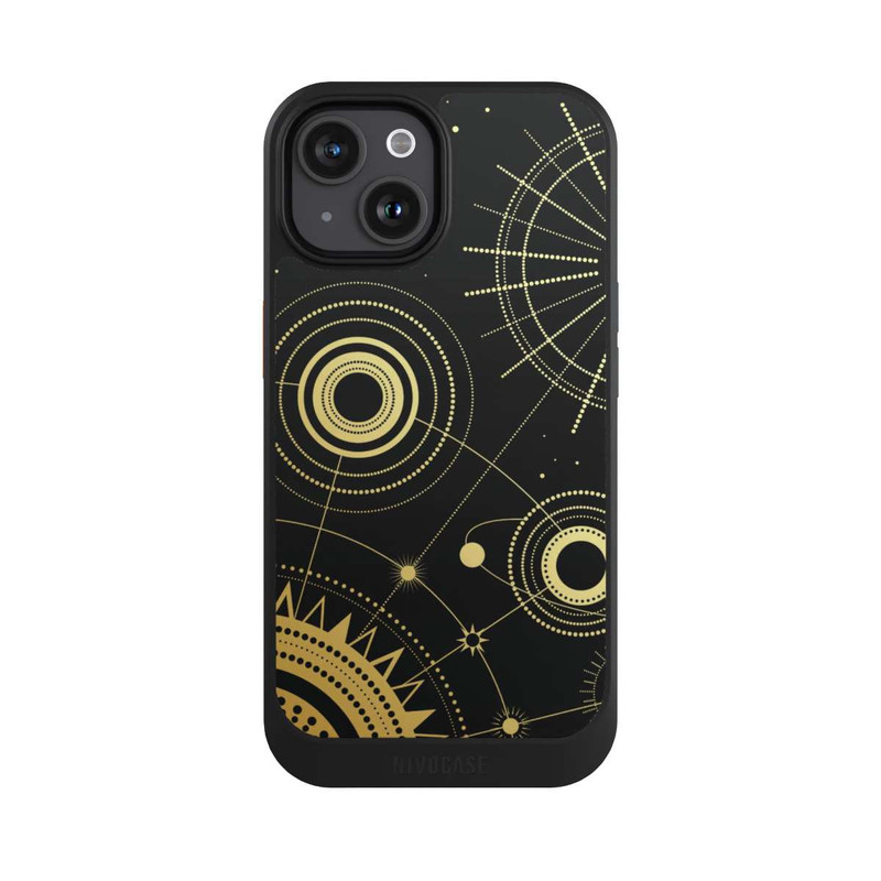 iPhone 15 NIVOcore Le noir et l'or semblent abstraits