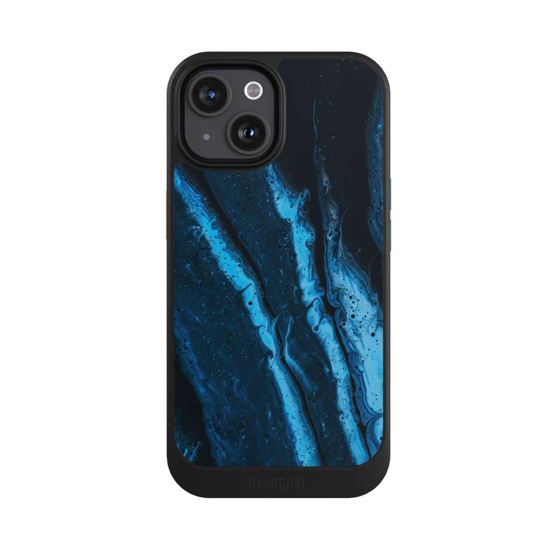 iPhone 15 NIVOcore Blue oil texture