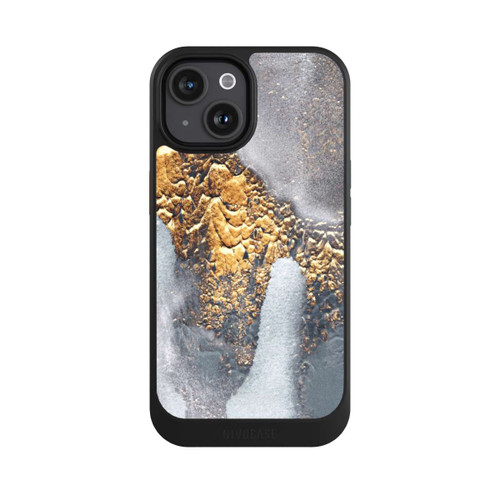Apple iPhone 15 NIVOcore Beton-Gold-Glitzerlook