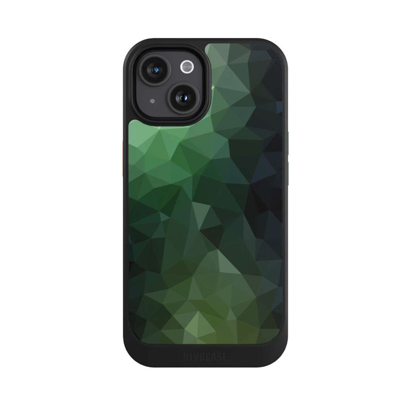 iPhone 15 NIVOcore Polygonal Mosaic Green