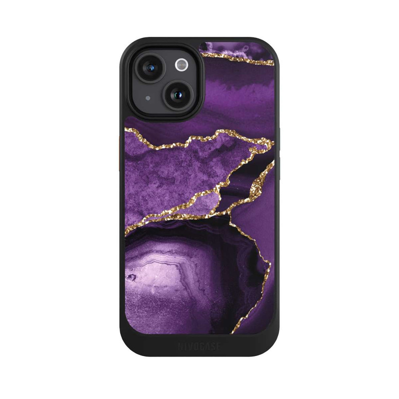 iPhone 15 NIVOcore Lila Marmor Landschaft