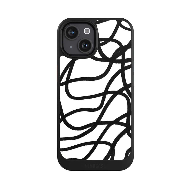 iPhone 15 NIVOcore Lignes noires