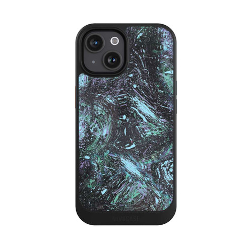 Apple iPhone 15 NIVOcore Abstrakt tropfender Staub lila