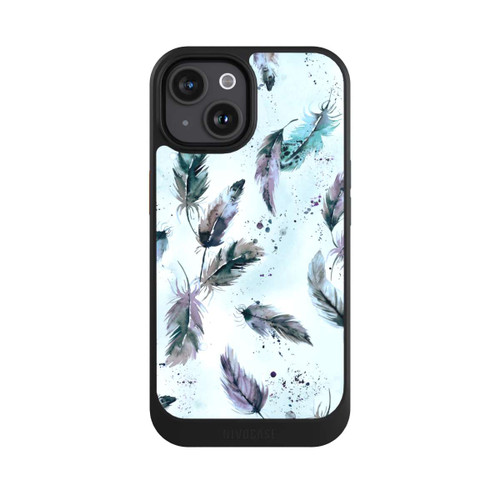 Apple iPhone 15 NIVOcore Magische Federn Sanftes Blau