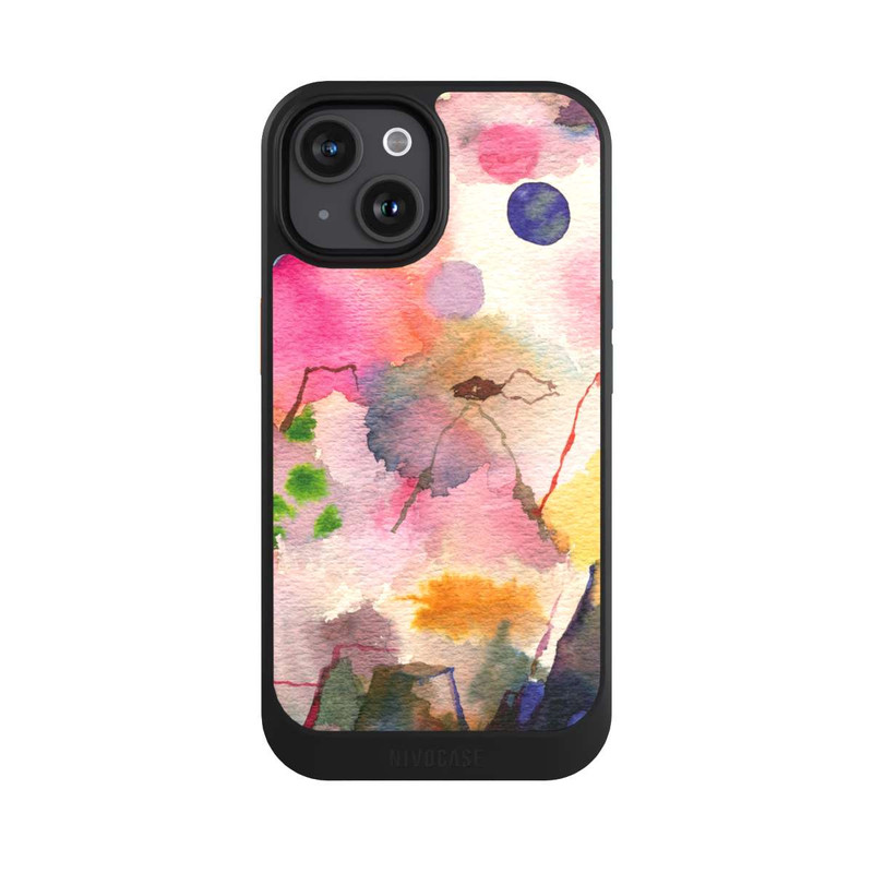 iPhone 15 NIVOcore Aquarell bunte Berge