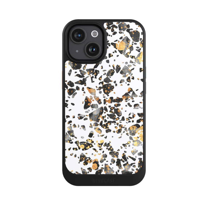 iPhone 15 NIVOcore Gold Speckled Terrazzo