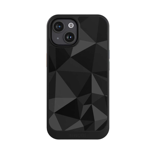 Apple iPhone 15 NIVOcore Polygonmuster schwarz