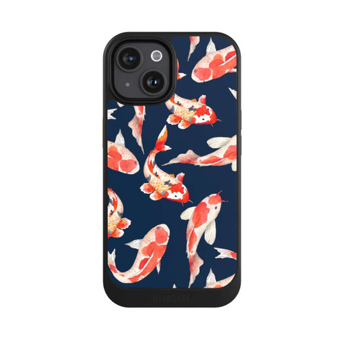 Apple iPhone 15 NIVOcore Koi auf blauem Hintergrund