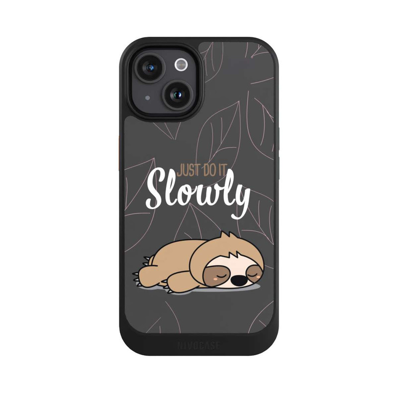 iPhone 15 NIVOcore Just Do It Slowly Sloth Grey