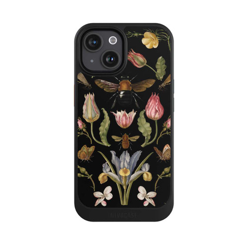 Apple iPhone 15 NIVOcore Wildblumen und Biene Schwarz