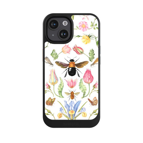 Apple iPhone 15 NIVOcore Wildblumen mit Biene weiß