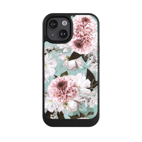 Apple iPhone 15 NIVOcore Flower Wallpaper Baroque Blue