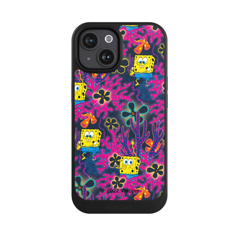 iPhone 15 NIVOcore Spongebob - Coral Muster