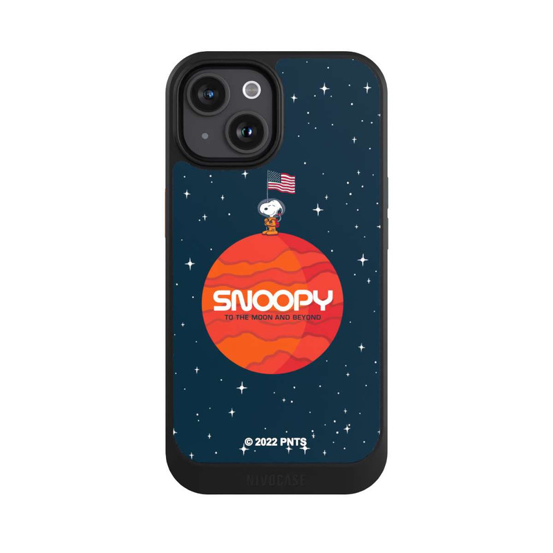 iPhone 15 NIVOcore Snoopy Weltraumreisender Orange