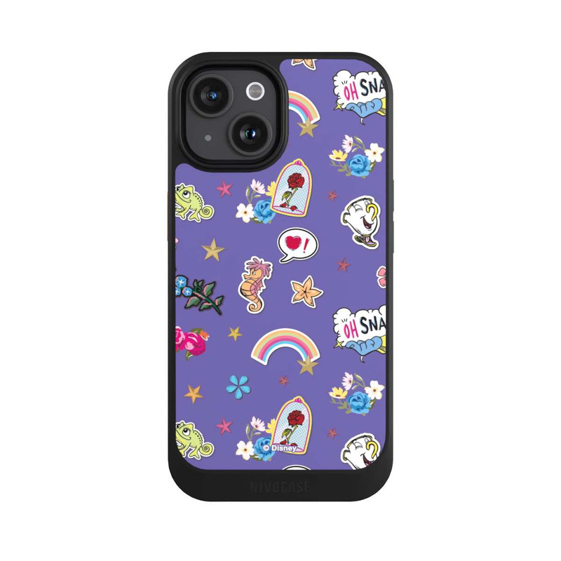 iPhone 15 NIVOcore Princess Pattern Purple Disney Princess