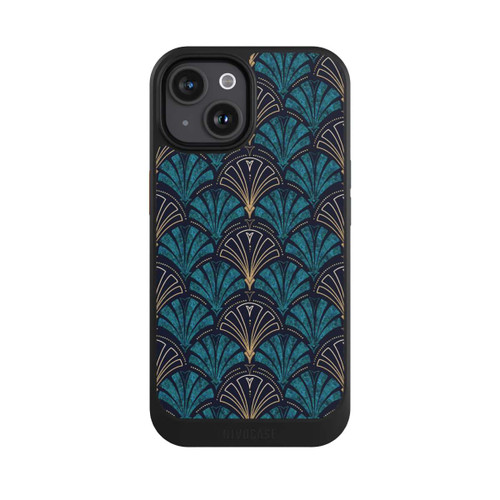 Apple iPhone 15 NIVOcore Art Deco Teal Gold Seamless