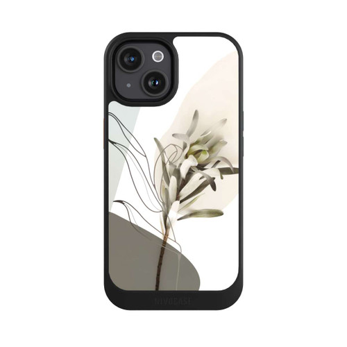 Apple iPhone 15 NIVOcore Boho Line Art Olivgrün