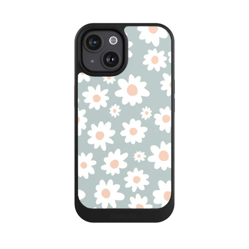 Apple iPhone 15 NIVOcore Gänseblümchen Muster grün