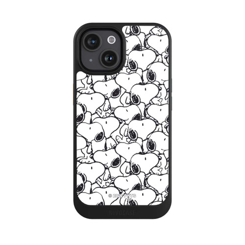 Apple iPhone 15 NIVOcore Snoopy Muster Schwarz und Weiß